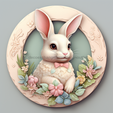 Easter Sign, 3D Bunny Look, DCO-12869, Sign For Wreath, 10